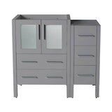 Fresca FCB62-2412GR Torino 36" Grey Modern Bathroom Cabinets