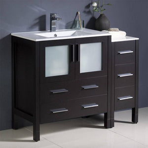 Fresca FCB62-3012ES-I Torino 42" Espresso Modern Bathroom Cabinets with Integrated Sink