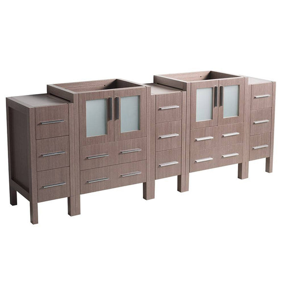 Fresca FCB62-72GO Torino 72" Gray Oak Modern Bathroom Cabinets