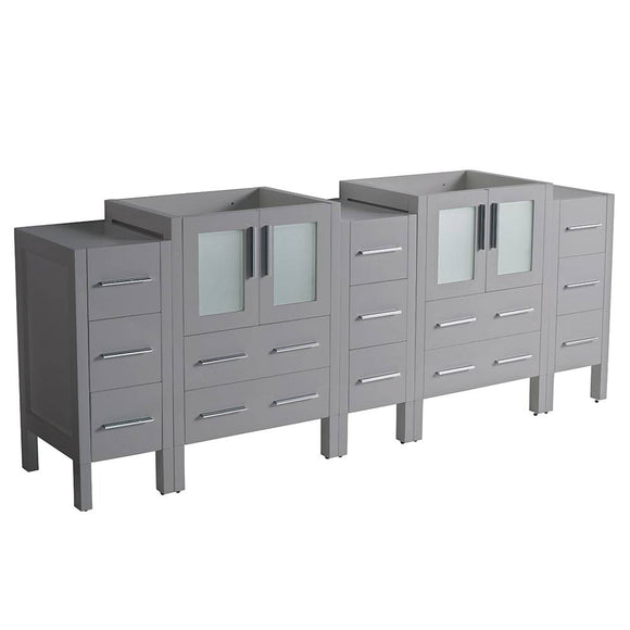 Fresca FCB62-72GR Torino 72" Grey Modern Bathroom Cabinets