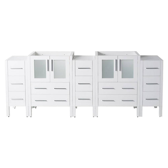 Fresca FCB62-72WH Torino 72" White Modern Bathroom Cabinets