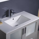 Fresca FCB6236GR-I Torino 36" Grey Modern Bathroom Cabinet with Integrated Sink