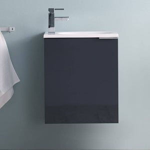 Fresca FCB8003GG-I Valencia 20" Dark Slate Gray Wall Hung Modern Bathroom Vanity