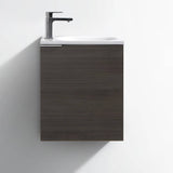 Fresca FCB8003GO-I Valencia 20" Gray Oak Wall Hung Modern Bathroom Vanity