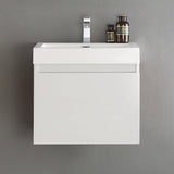 Fresca FCB8006WH-I Nano 24" White Modern Bathroom Cabinet with Integrated Sink