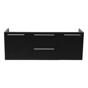 Fresca FCB8013BW Opulento 54" Black Modern Double Sink Bathroom Cabinet