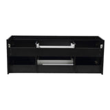 Fresca FCB8013BW Opulento 54" Black Modern Double Sink Bathroom Cabinet