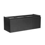 Fresca FCB8041BW Mezzo 60" Black Wall Hung Single Sink Modern Bathroom Cabinet