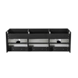 Fresca FCB8041BW Mezzo 60" Black Wall Hung Single Sink Modern Bathroom Cabinet