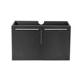 Fresca FCB8089BW Vista 30" Black Wall Hung Modern Bathroom Cabinet