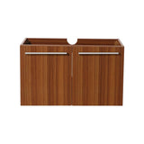 Fresca FCB8089TK Vista 30" Teak Wall Hung Modern Bathroom Cabinet