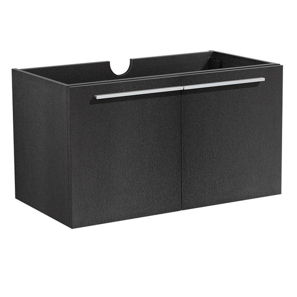 Fresca FCB8090BW Vista 36" Black Modern Bathroom Cabinet