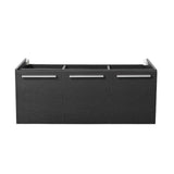 Fresca FCB8092BW Vista 48" Black Wall Hung Modern Bathroom Cabinet