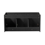 Fresca FCB8092BW Vista 48" Black Wall Hung Modern Bathroom Cabinet