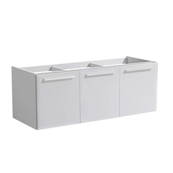 Fresca FCB8092WH Vista 48" White Wall Hung Modern Bathroom Cabinet