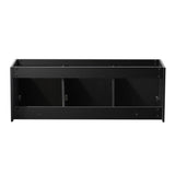 Fresca FCB8093BW Vista 60" Black Wall Hung Single Sink Modern Bathroom Cabinet