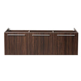 Fresca FCB8093GW Vista 60" Walnut Wall Hung Single Sink Modern Bathroom Cabinet