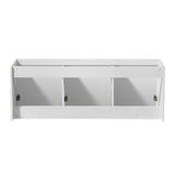 Fresca FCB8093WH Vista 60" White Wall Hung Single Sink Modern Bathroom Cabinet