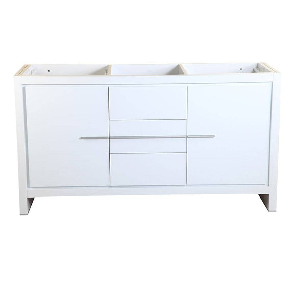 Fresca FCB8119WH Allier 60" White Modern Double Sink Bathroom Cabinet