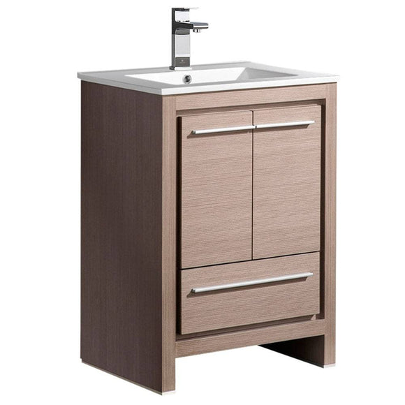 Fresca FCB8125GO-I Allier 24" Gray Oak Modern Bathroom Cabinet with Sink