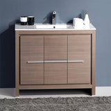 Fresca FCB8140GO-I Allier 40" Gray Oak Modern Bathroom Cabinet with Sink