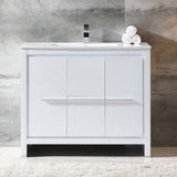 Fresca FCB8140WH-I Allier 40" White Modern Bathroom Cabinet with Sink