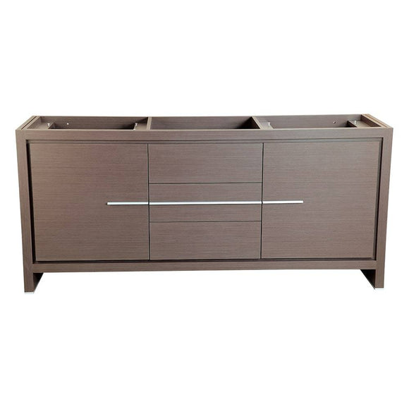 Fresca FCB8172GO Allier 72" Gray Oak Modern Double Sink Bathroom Cabinet