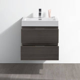 Fresca FCB8324GO-I Valencia 24" Gray Oak Wall Hung Modern Bathroom Vanity