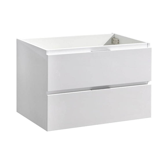 Fresca FCB8330WH Valencia 30" Glossy White Wall Hung Modern Bathroom Cabinet