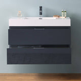 Fresca FCB8336GG-I Valencia 36" Dark Slate Gray Wall Hung Modern Bathroom Vanity