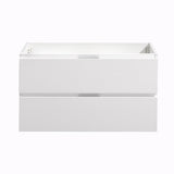 Fresca FCB8336WH Valencia 36" Glossy White Wall Hung Modern Bathroom Cabinet