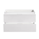 Fresca FCB8336WH Valencia 36" Glossy White Wall Hung Modern Bathroom Cabinet