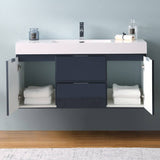 Fresca FCB8348GG-I Valencia 48" Dark Slate Gray Wall Hung Modern Bathroom Vanity