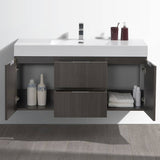 Fresca FCB8348GO-I Valencia 48" Gray Oak Wall Hung Modern Bathroom Vanity