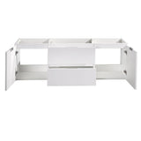 Fresca FCB8348WH Valencia 48" Glossy White Wall Hung Single Sink Modern Bathroom Cabinet