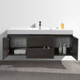 Fresca FCB8360GO-I Valencia 60" Gray Oak Wall Hung Modern Bathroom Vanity