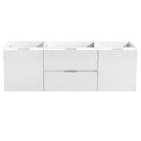 Fresca FCB8360WH Valencia 60" Glossy White Wall Hung Single Sink Modern Bathroom Cabinet