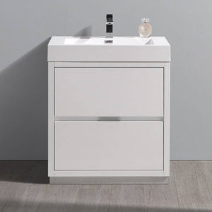 Fresca FCB8430WH-I Valencia 30" Glossy White Free Standing Modern Bathroom Vanity