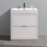 Fresca FCB8430WH-I Valencia 30" Glossy White Free Standing Modern Bathroom Vanity