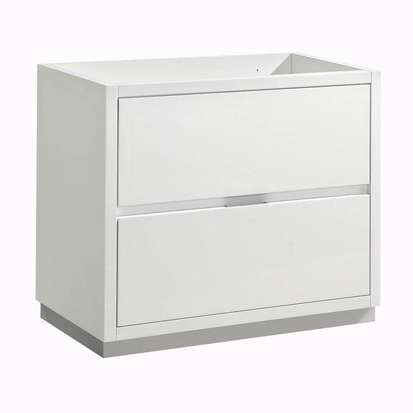 Fresca FCB8436WH Valencia 36" Glossy White Free Standing Modern Bathroom Cabinet