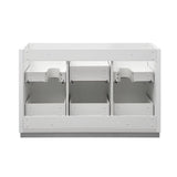 Fresca FCB8448WH-D Valencia 48" Glossy White Free Standing Double Sink Modern Bathroom Cabinet