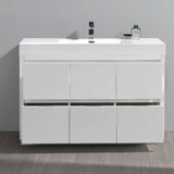 Fresca FCB8448WH-I Valencia 48" Glossy White Free Standing Modern Bathroom Vanity