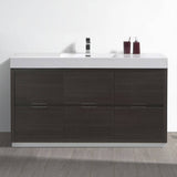 Fresca FCB8460GO-I Valencia 60" Gray Oak Free Standing Modern Bathroom Vanity