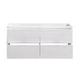 Fresca FCB8460WH-D Valencia 60" Glossy White Free Standing Double Sink Modern Bathroom Cabinet