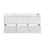 Fresca FCB8460WH Valencia 60" Glossy White Free Standing Single Sink Modern Bathroom Cabinet