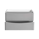 Fresca FCB9032GRG Tuscany 32" Glossy Gray Wall Hung Modern Bathroom Cabinet