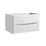 Fresca FCB9032WH Tuscany 32" Glossy White Wall Hung Modern Bathroom Cabinet