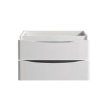 Fresca FCB9032WH Tuscany 32" Glossy White Wall Hung Modern Bathroom Cabinet