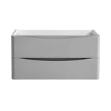 Fresca FCB9036GRG Tuscany 36" Glossy Gray Wall Hung Modern Bathroom Cabinet