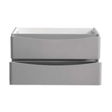 Fresca FCB9036GRG Tuscany 36" Glossy Gray Wall Hung Modern Bathroom Cabinet